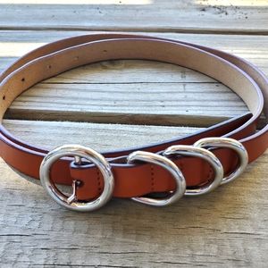 XL 38" leather fashion loop belt banana republic